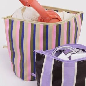 NWOT Baggu Large Stripe Go Pouch